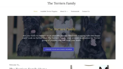 A screenshot of Theterriersfamily.com