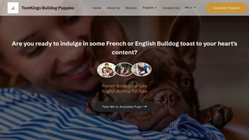 Scam Website Screenshot Tomkingsbulldogpuppies.com