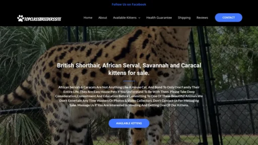 A screenshot of Topclassbreederssite.com