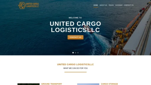 A screenshot of Unitedcargologisticsllc.com