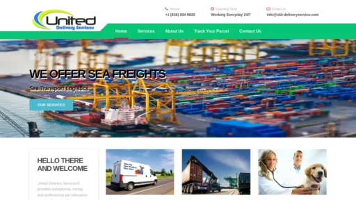 A screenshot of Utd-deliveryservice.com