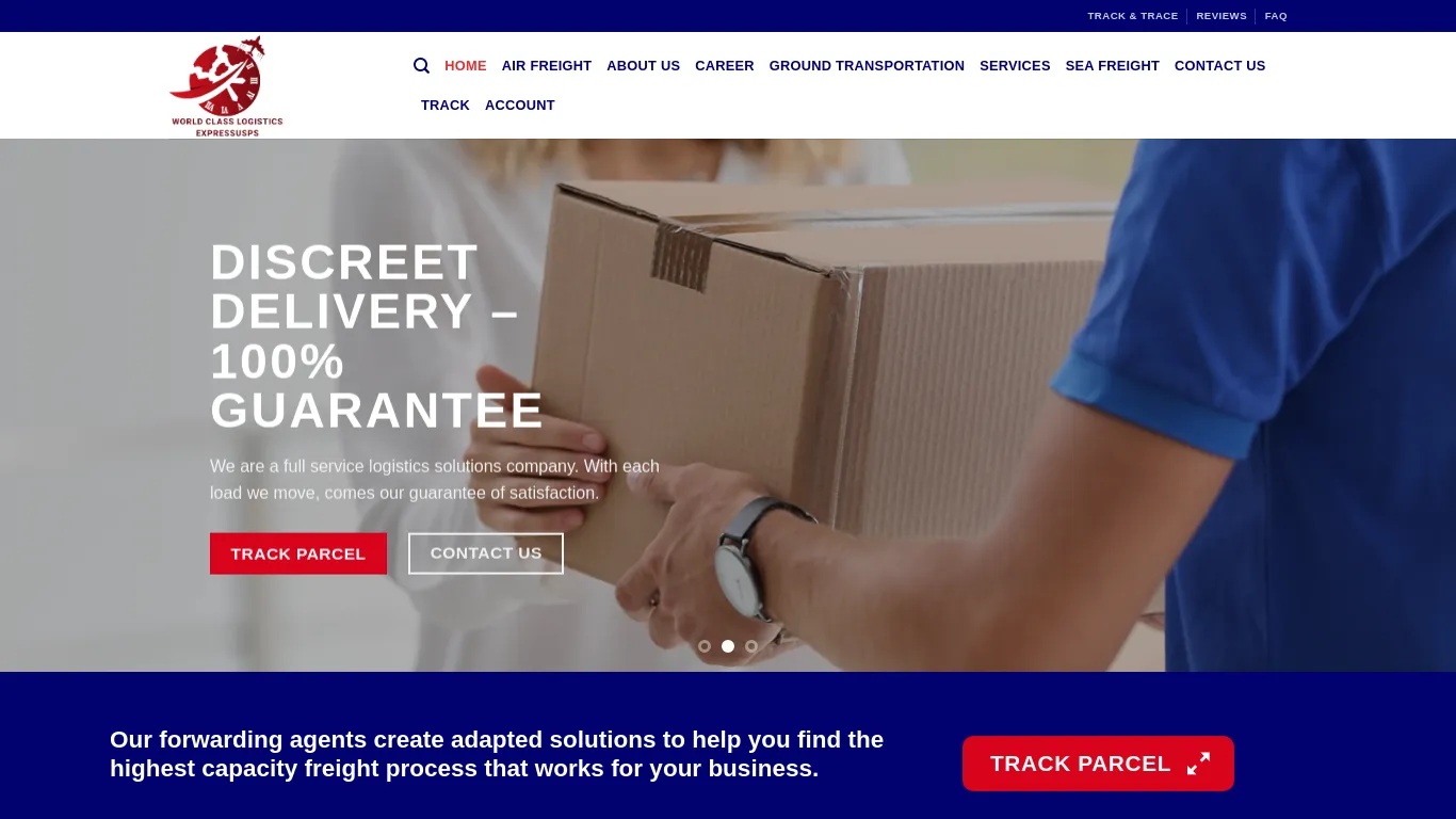 is worldclasslogisticsexpressusps.com legit? screenshot