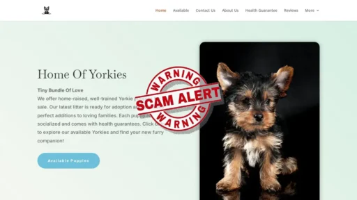 Scam Website Screenshot Abighappyfamily.com