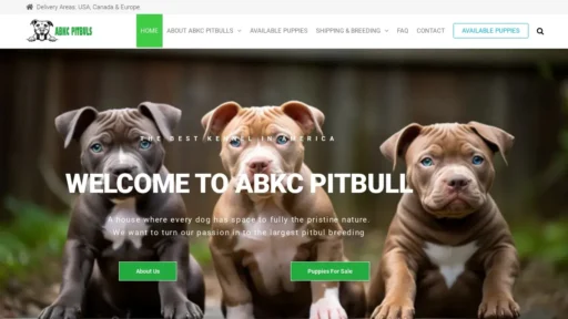 Scam Website Screenshot Abkc-pitbulls.com