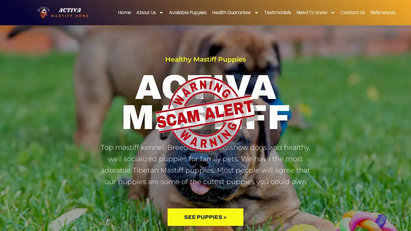 is Activa Mastiff Home – Global Love for Bull and English Mastiffs legit? screenshot