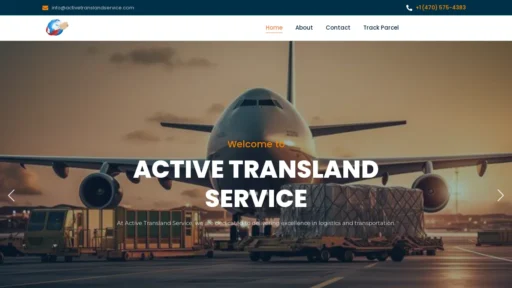 Scam Website Screenshot Activetranslandservice.com