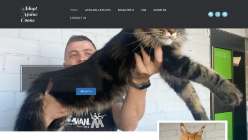Scam Website Screenshot Adoptmainecoonkitten.com