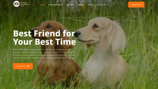 Scam Website Screenshot Adorabledachshundshome.com