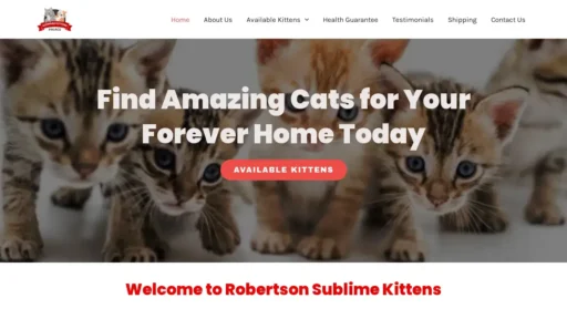 Scam Website Screenshot Adorablekittenspalace.co