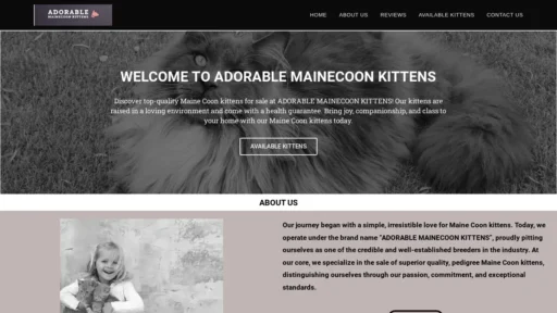 Scam Website Screenshot Adorablemainecoon-kittens.com