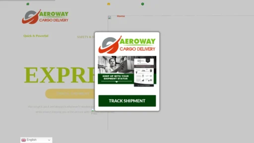 Scam Website Screenshot Aerowaycargo.com