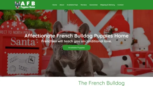 Scam Website Screenshot Affectionatefrenchbulldogpuppieshome.com