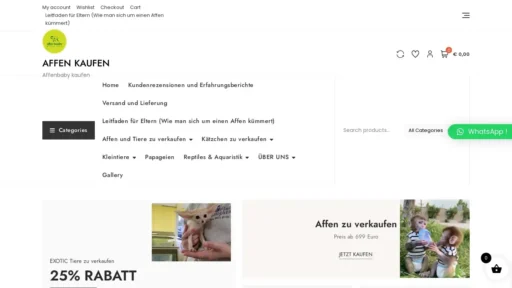 Scam Website Screenshot Affen-kaufen.com
