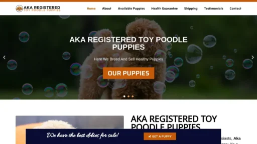 Scam Website Screenshot Akaregisteredtoypoodlepups.com