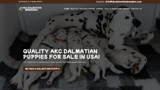 Scam Website Screenshot Akcdalmatianbreeders.com