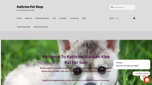 Scam Website Screenshot Alaskankleekai-breeder.com