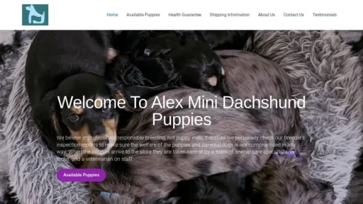 Scam Website Screenshot Alexdachshundpuppies.online