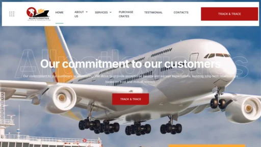 Scam Website Screenshot Allpetlogistics.com