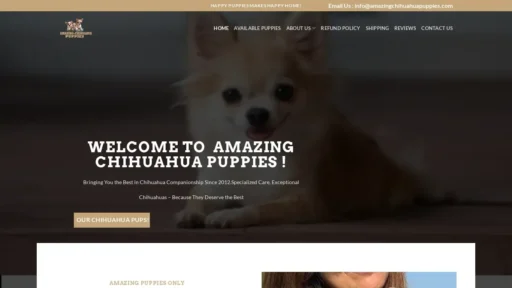 Scam Website Screenshot Amazingchihuahuapuppies.com