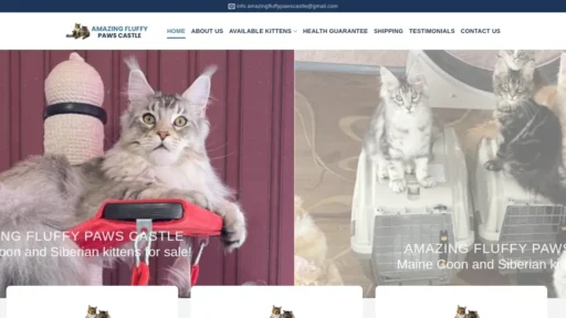 Scam Website Screenshot Amazingfluffypawscastle.com