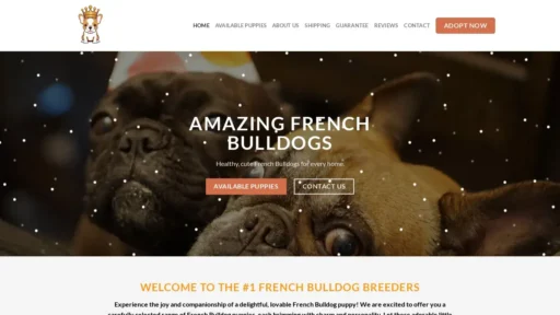 Scam Website Screenshot Amazingfrenchbulldogsforsale.com