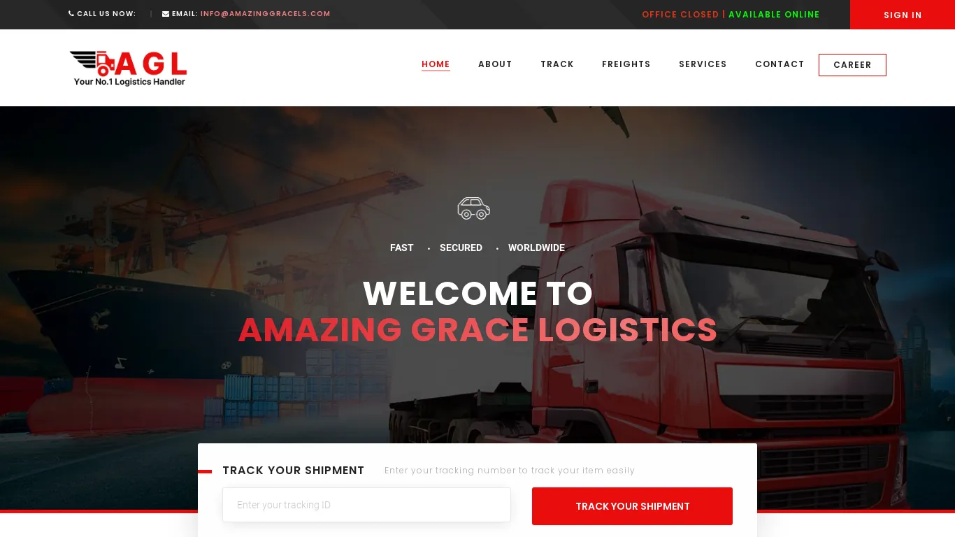 is Amazing Grace Logistics | Your Ideal Logistics Handlers legit? screenshot