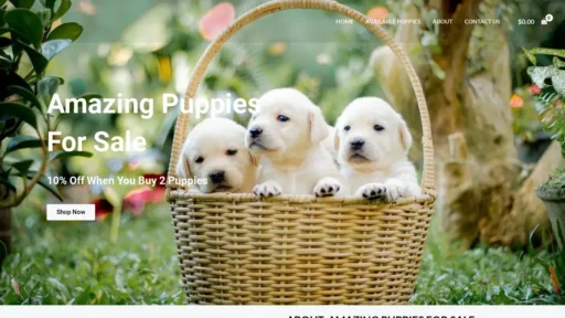 Scam Website Screenshot Amazingpuppiesforsale.com