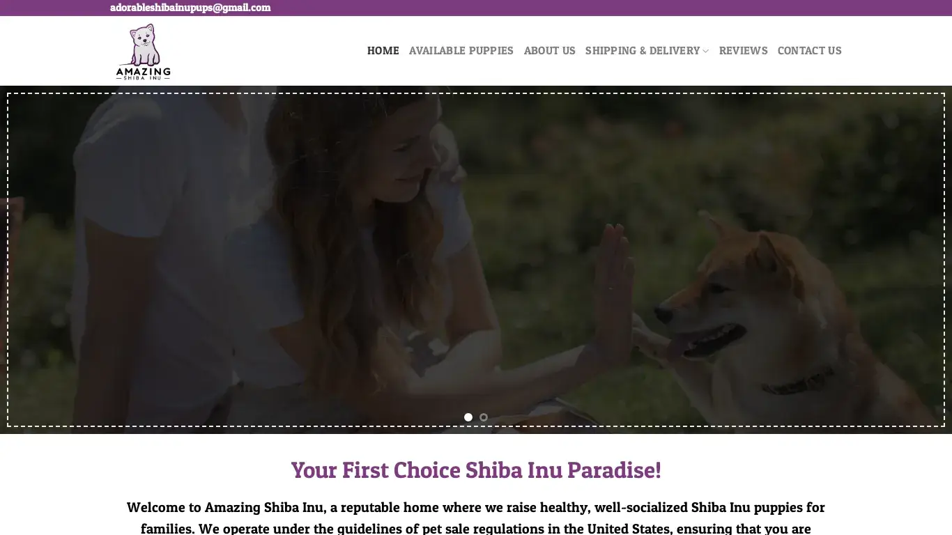 is Amazing Shiba Inu – Get adorable Shiba Inu Puppies legit? screenshot