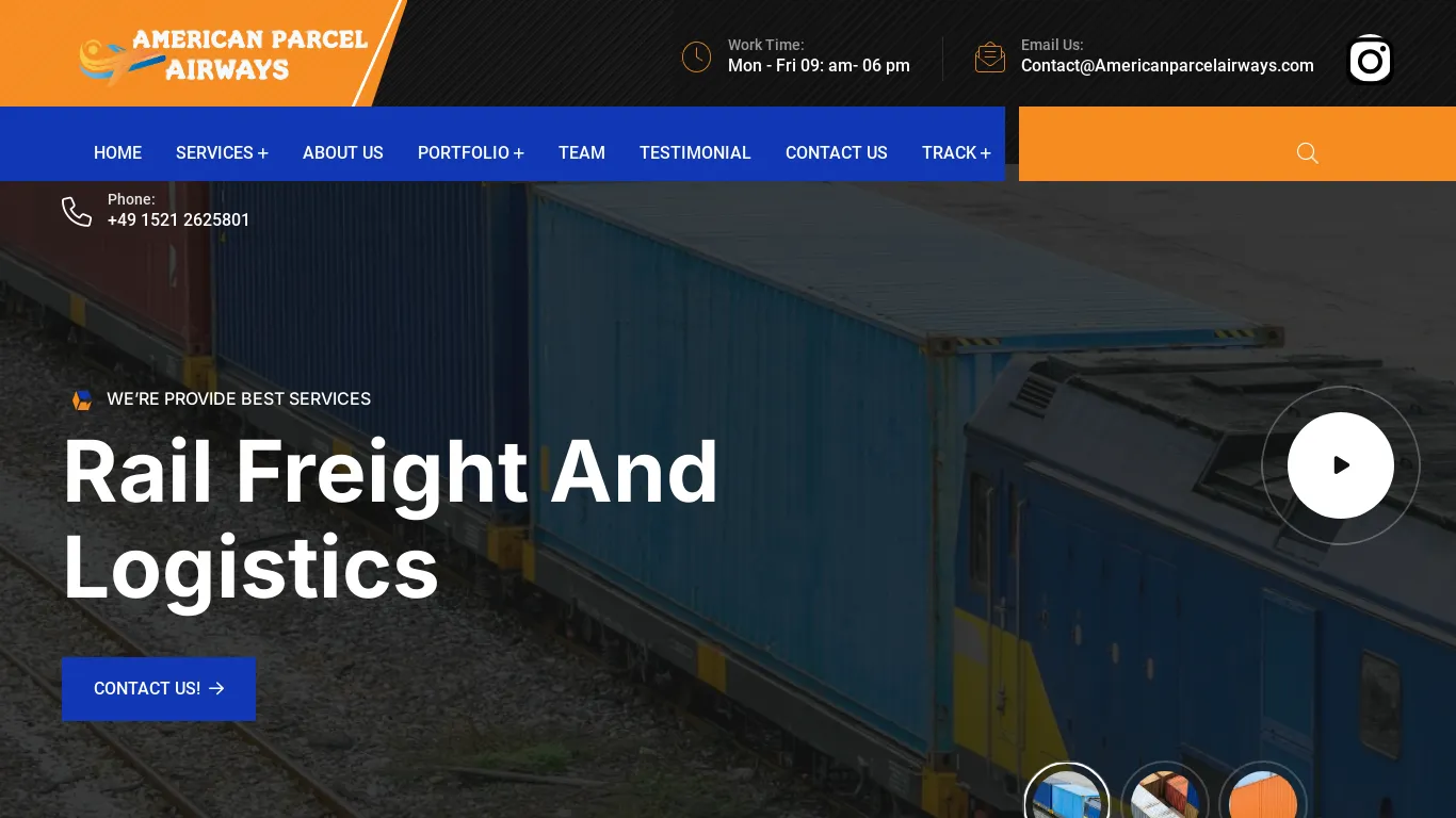 is American Parcel Airways – Best Logistic Company legit? screenshot