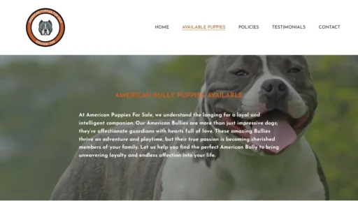 Scam Website Screenshot Americanpuppiesforsale.com