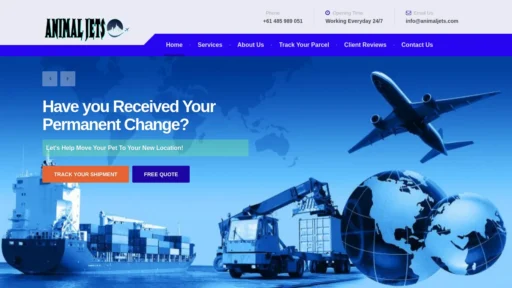 Scam Website Screenshot Animaljets.com