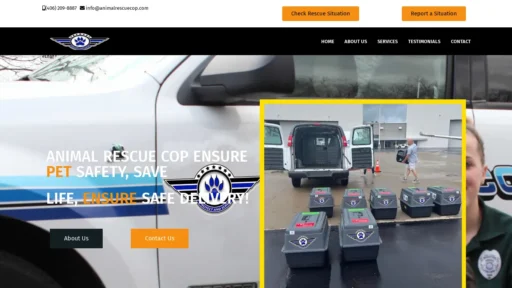 Scam Website Screenshot Animalrescuecop.com