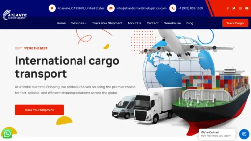 Scam Website Screenshot Atlanticmaritimelogistics.com