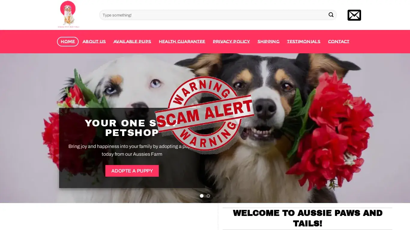 is Aussie Paws and Tails – Buy Standard Australian Shepherds Puppy legit? screenshot