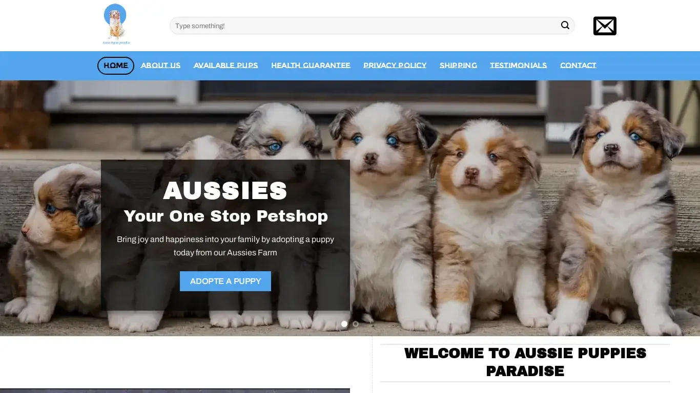 is Aussie Puppies Paradise – Buy Standard Australian Shepherds Puppy legit? screenshot
