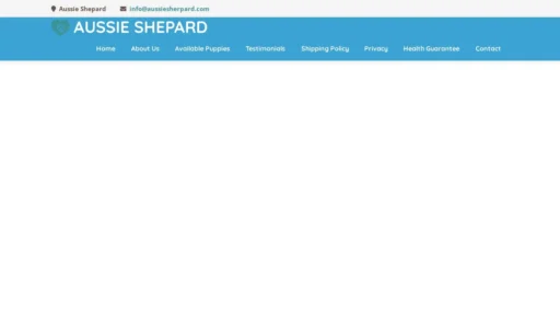 Scam Website Screenshot Aussiesherpard.com