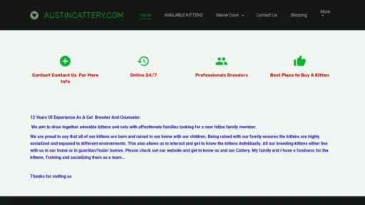 Scam Website Screenshot Austincattery.com