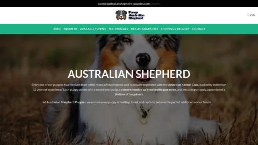 Scam Website Screenshot Australianshepherd-puppies.com