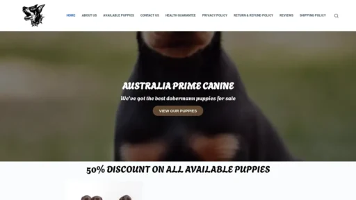 Scam Website Screenshot Australiaprimecanine.org