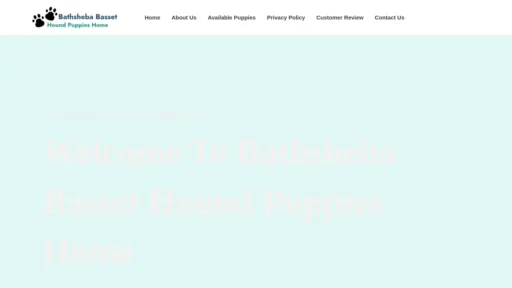 Scam Website Screenshot Bathshebabassethoundpuppieshome.com