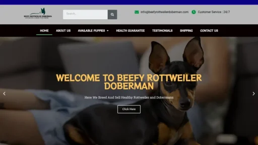 Scam Website Screenshot Beefyrottweilerdoberman.com
