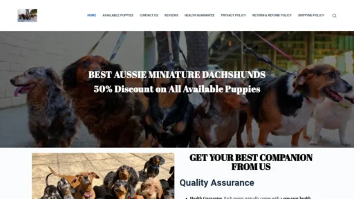 Scam Website Screenshot Bestaussieminidachshunds.com