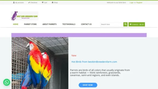 Scam Website Screenshot Bestbirdbreedersfarm.com