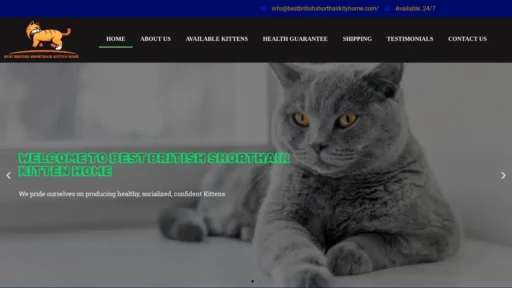 Scam Website Screenshot Bestbritishshorthairkityhome.com