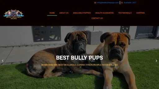 Scam Website Screenshot Bestbulliespups.com