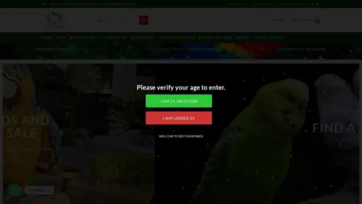 Scam Website Screenshot Besthomebirds.com