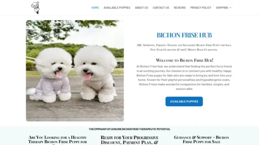 Scam Website Screenshot Bichonfrisehub.us