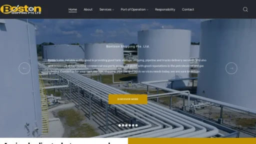 Scam Website Screenshot Bontsonshippingltd.com