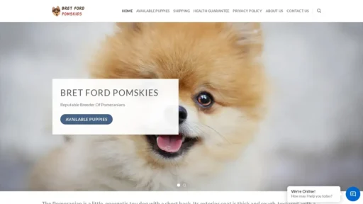 Scam Website Screenshot Bretfordpomskies.net