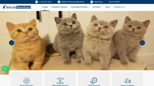Scam Website Screenshot Britishshorthairzone.com